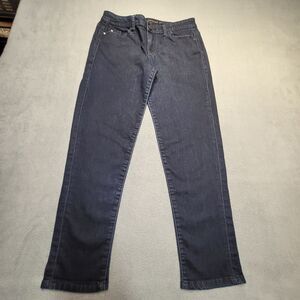 Calvin Klein Jean Womens 4 Blue Skinny Straight Stretch Distressed Denim